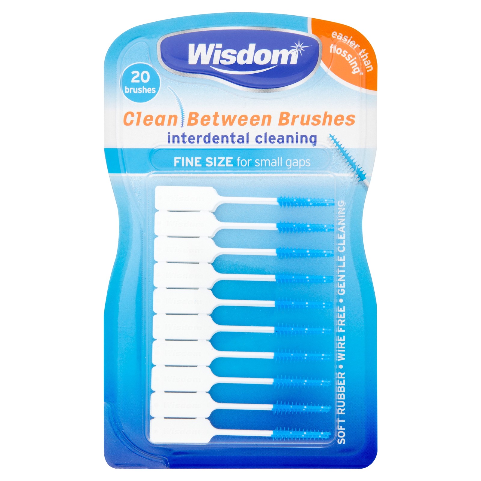 Wisdom Clean Between Interdental Brushes Blue Fine - 2 Packs