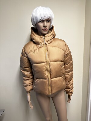 Clothing Stone Colour Puffer Coat Missguided Womens UK Hooded