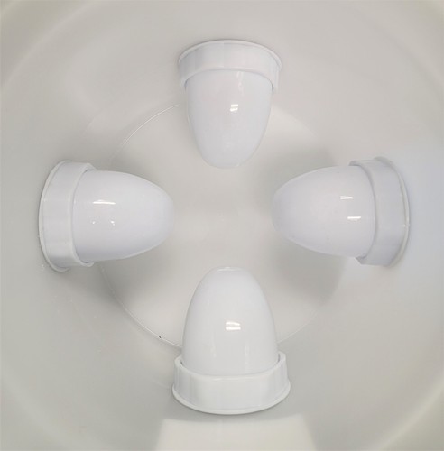 22 POUND CAPACITY AUTOMATIC CHICKEN FEEDER 4 PORT STATIONS AUTO FILL POULTRY - Picture 3 of 3