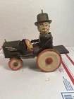 Antique Marx Tin Wind Up Charlie McCarthy Crazy Car Benzie Buggy Wind Up 1938