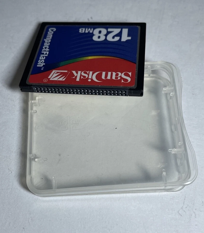 SanDisk 128MB CompactFlash CF Memory Card Genuine SDCFB-128/SDCFJ-128 W/Case - Image 3 of 4