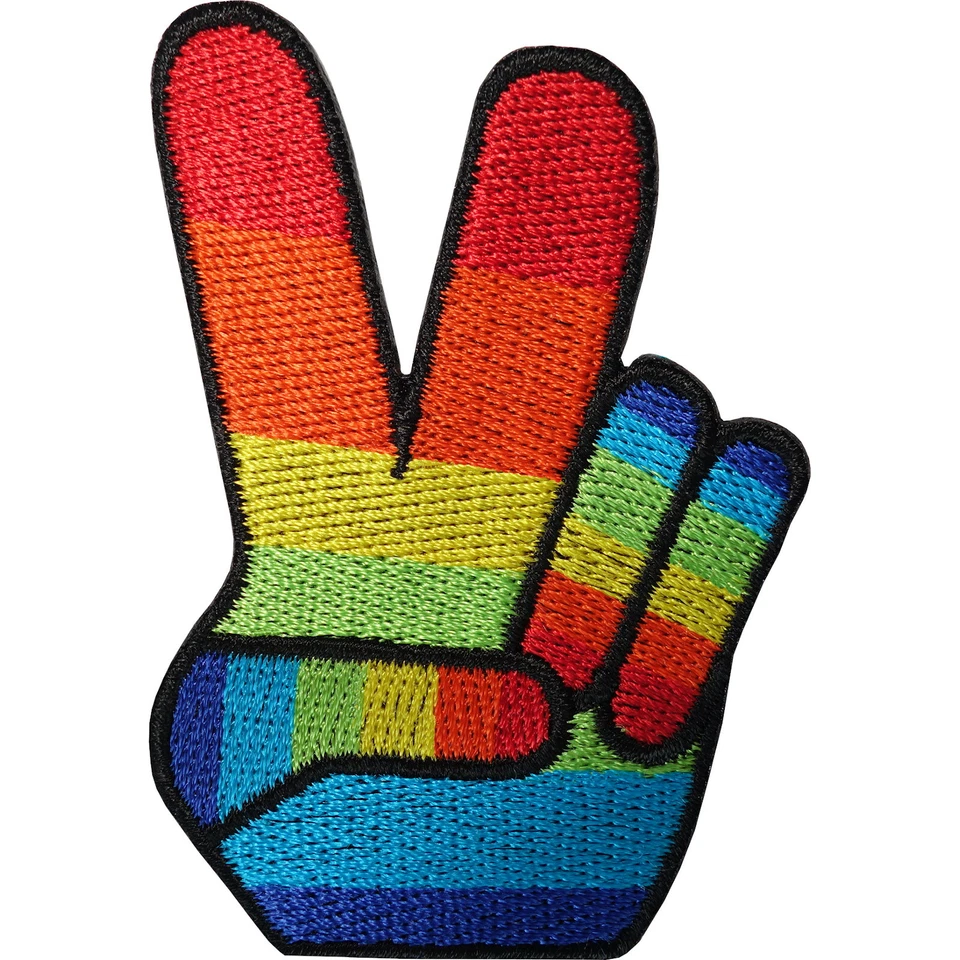Rainbow Hand Iron Sew On Patch Jeans Jacket T Shirt Embroidered Badge Gay Pride