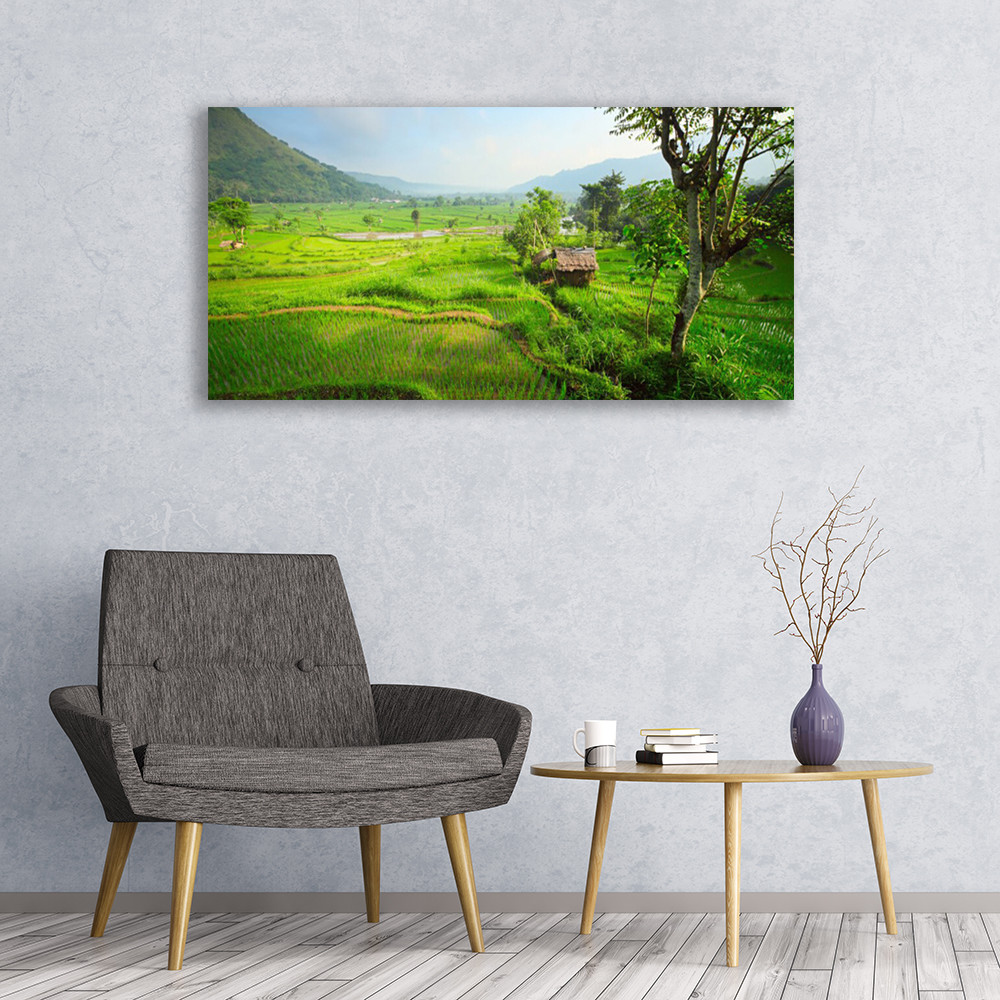 Tableau impression 120x60 nature prairie grand format acrylique
