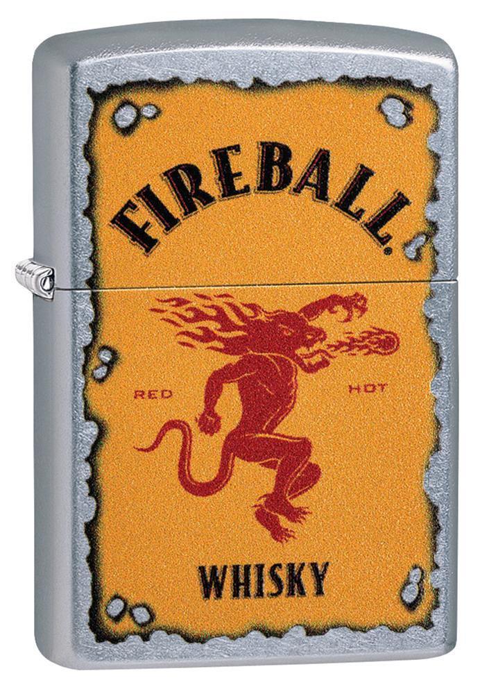 Zippo Fireball Whisky Lighter With Fireball Logo, 29852, New