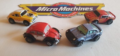 Micro Machines Galoob Snap Backs Porsche Mercedes VW