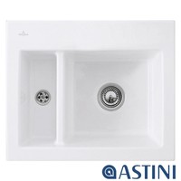 Astini Zero 150m By V&b 1.5 Bowl White Ceramic Kitchen Sink As6780 Astini Zero 150m By V&b 1.5 Bowl White Ceramic Kitchen Sink As6780