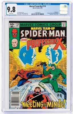 Marvel Team-Up 118 Newsstand CGC 9.8 Spider-Man Professor X White Pages 1982