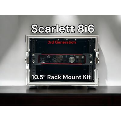 Focusrite Scarlett 8i6 3rd Gen 10.5 inch Rack Mount Kit; Elastic Bands, Strap