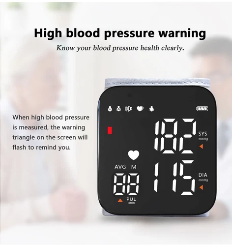 Automatic Digital Wrist Blood Pressure Monitor BP Machine Cuff LED Heart Rate - Picture 12 of 13