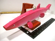 Nice 16" Spearing Decoy / Lure & Display Stand - Handcrafted in WI., USA - WRS