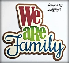 CRAFTECAFE FAMILY KID TITLE paper piecing premade scrapbook page diecut WOLFFEY5