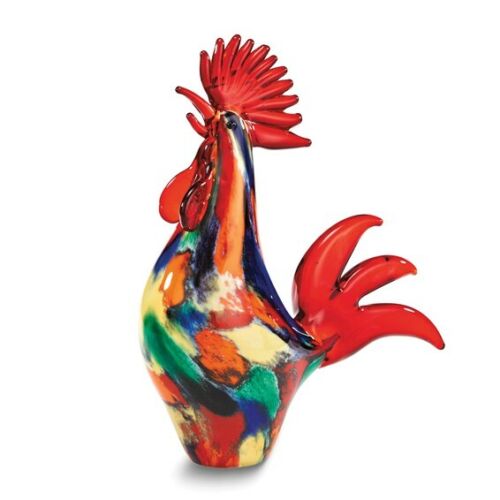 Badash Morano Style Glass Colorful Rooster Figurine Sculpture - Picture 1 of 1