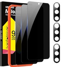 3 3 Privacy Tempered Glass Screen Protector Cam Lens for Samsung Galaxy S23