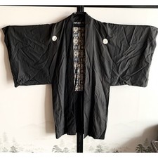 Vintage Floral Kimono Furisode Haori Paulownia Lam Used Japan