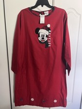 Disney Store Mickey Mouse Christmas Nightgown/ Size Medium