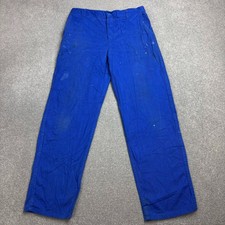 VINTAGE French Trousers Adult 32x30 Blue Workwear Chore Utility Distressed Mens