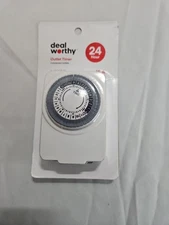 New Intertek Dual Outlet 24-Hour Timer 2 Polarized Outlets 125V 15A White A12