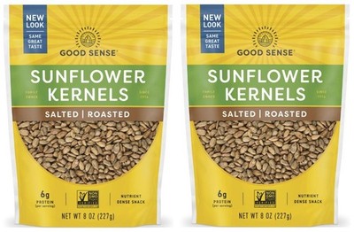 Good Sense Roasted Salted Sunflower Kernels Seeds 8 oz (2 Bags)