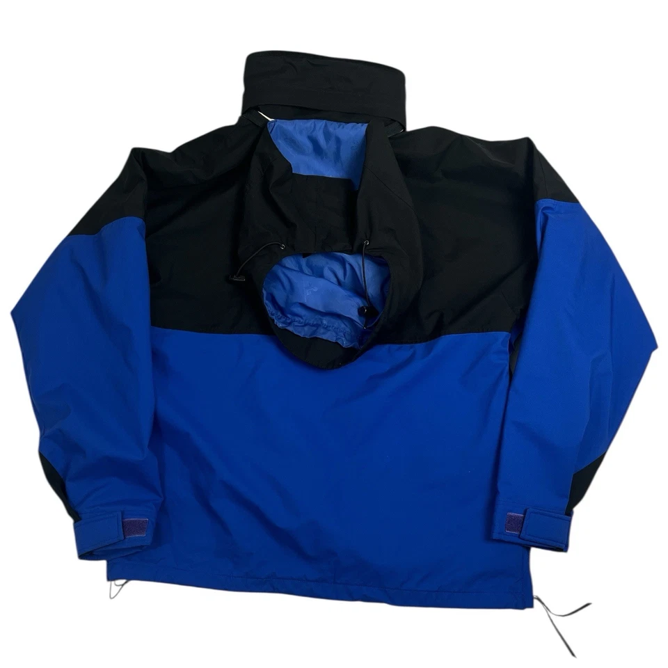 VTG 90’s EMS Jacket Hood Black Blue Gore Tex Eastern Mountain Sport Vent Large - Image 3 of 4