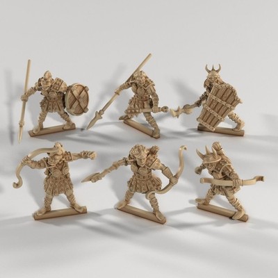 28mm Orc Elite soldiers x6 set 2 TGM-7