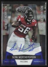 Sean Weatherspoon Rookie 2010 Certified Mirror Blue Signatures /50 #260 Falcons
