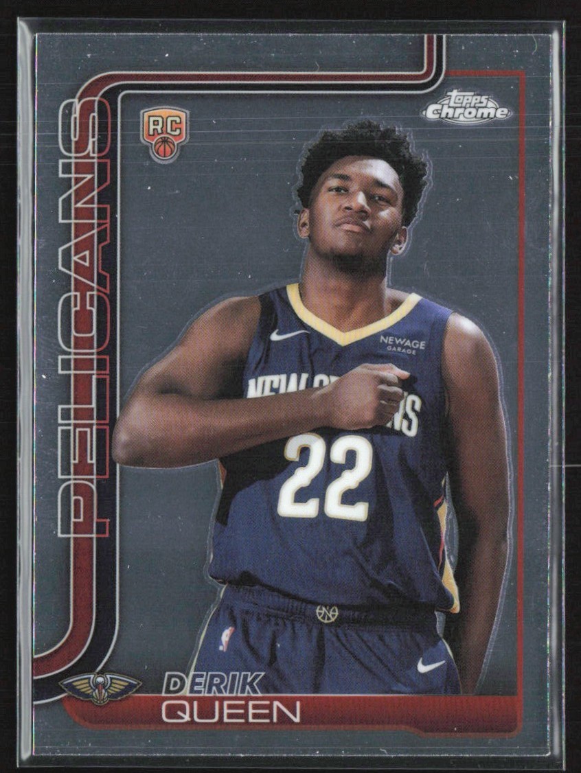 Derik Queen 2025-26 Topps Chrome Image Photo Variation RC #263 New Orleans