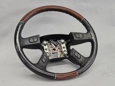 2003-2006 Cadillac Escalade Platinum Woodgrain Steering Wheel W Chrome Trim Oem