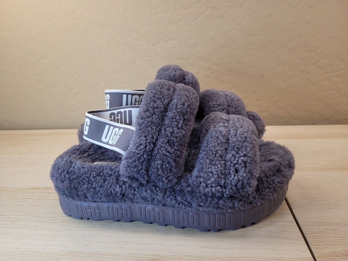 Ugg Boots Ugg Fluff Yeah Grey Slippers FLUFF YEAH SLIDE UGG Flats