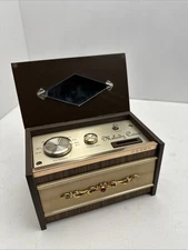 Vintage 1960s Crown Melody Coins AM Transmitter Radio Bank  9V Battery No Key