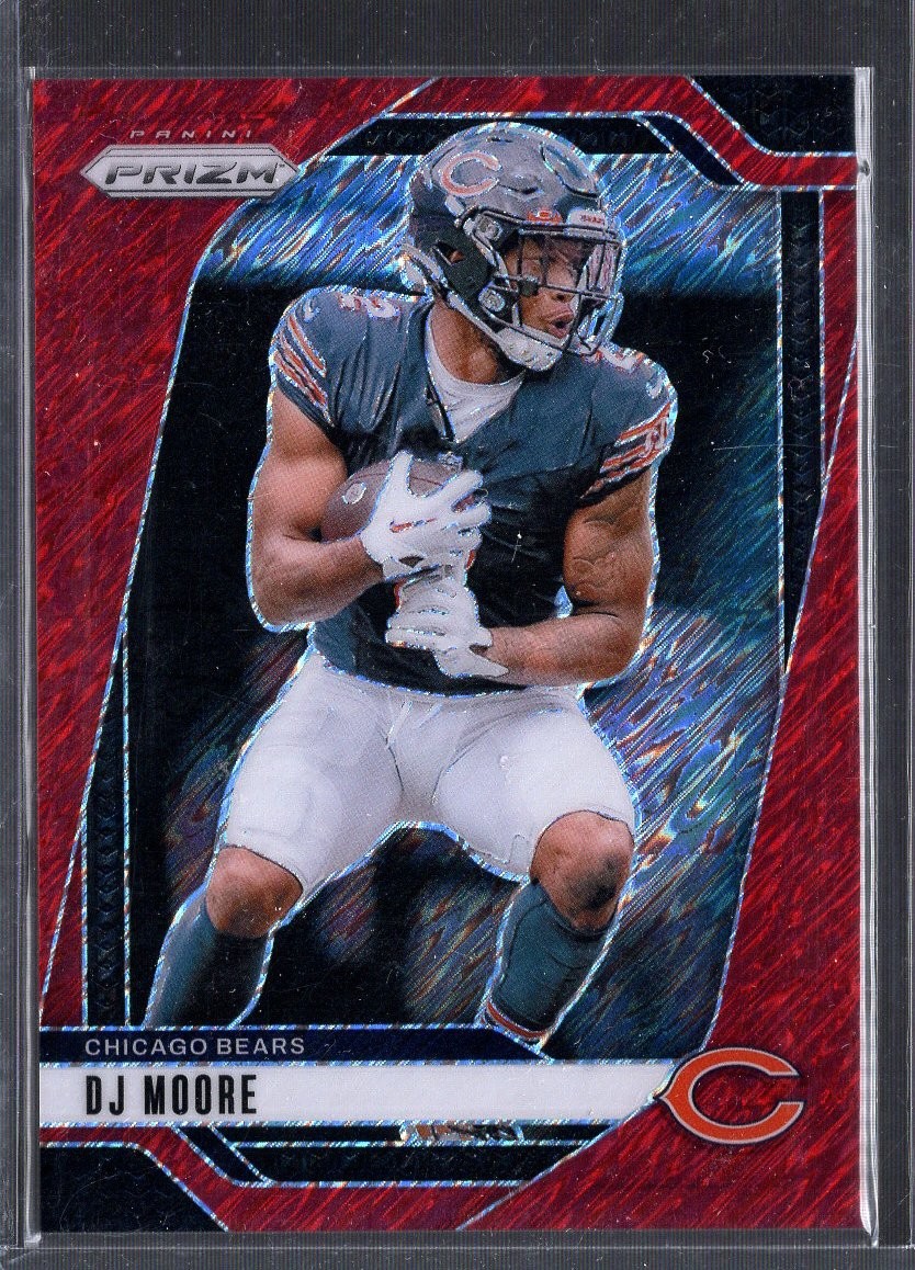 2024 Panini Prizm #48 DJ Moore Red Shimmer #/35