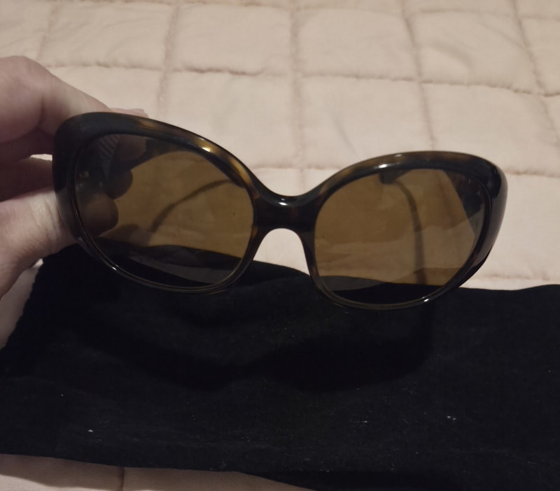 Prada PR 17OS Tortoise Shell Oval Sunglasses Brown Gradient Lenses UV400 135
