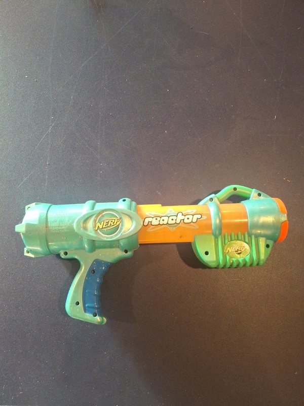 NERF Reactor Ball Blaster Gun Hasbro 2003 Blue Green Orange