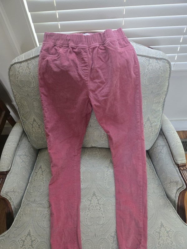 Boden Girls Pink Corduroy Pull-On Pants 14Y Elastic Waist Pockets