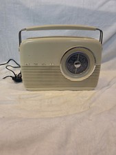 Bush TR82BLU Retro Portable Radio Cream FM/MW/LW Mains or Battery Tested Working