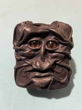 Grichels / Handcrafted Leather Monster Tissue Box Cover "Sproatub" / Signed 2014