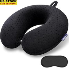 Memory Foam Travel Neck Pillow U Shape Support W/ Hanging Buckle Relief Pain New