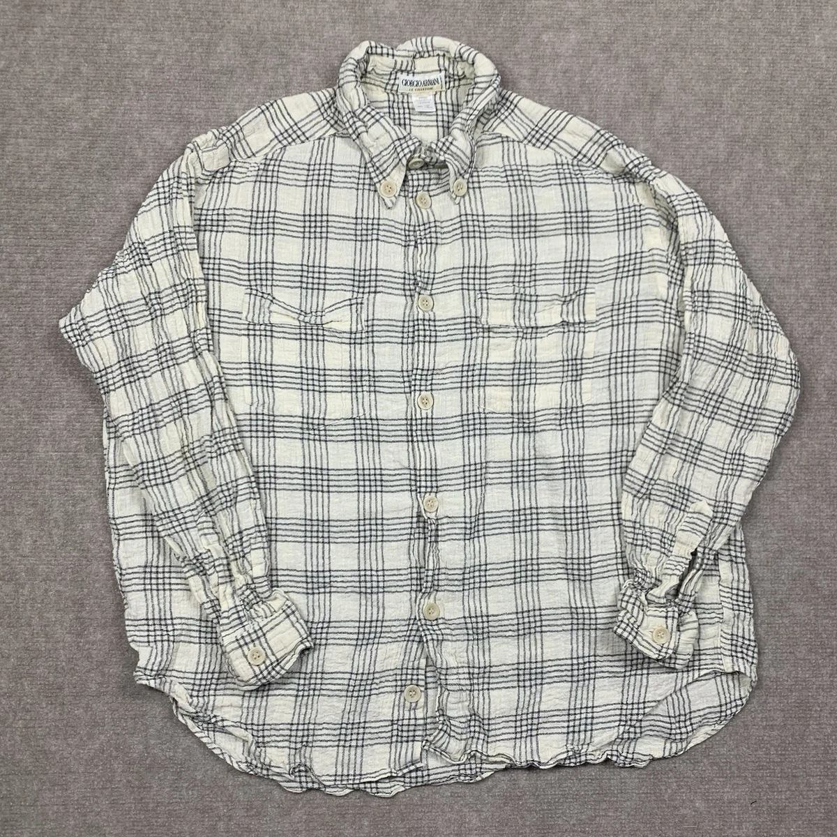 Armani Collezioni Linen Casual Button-Down Shirts for Men for sale