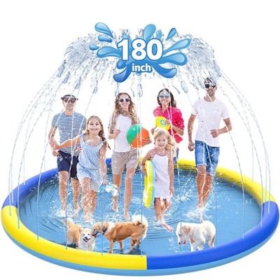 Cacsps 180 Non-Slip Splash Pad For Kids And Dog Thicken Sprinkler Pool Summer