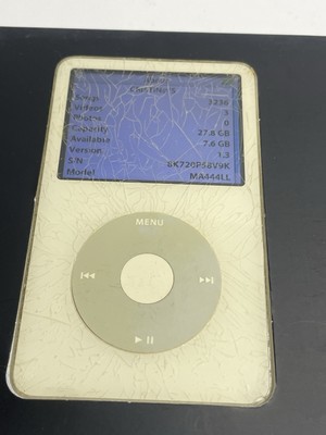 Apple iPod classic 30GB 白 MA444J 箱付 稼働品 MA444J/A｜Apple iPod 30GB ホワイト MA444J/A｜中古品｜修理販売