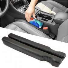 Leather Car Seat Gap Filler, 2 Pack No-Drop Seat Guard Universal Gap Stopper