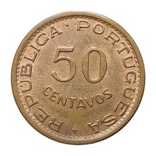 Cape Verde 50 Centavos 1968 Coin Z1087