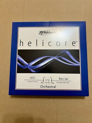 NEW D addario Helicore H610 Medium Tension 1/2 Bass (Sealed)