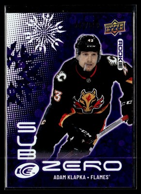 2024-25 Upper Deck Ice Sub Zero Rookies Adam Klapka Rookie 542/699 Calgary