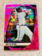 2025 Panini Prizm Justin Upton Pink Ice Prizm #115 Atlanta Braves