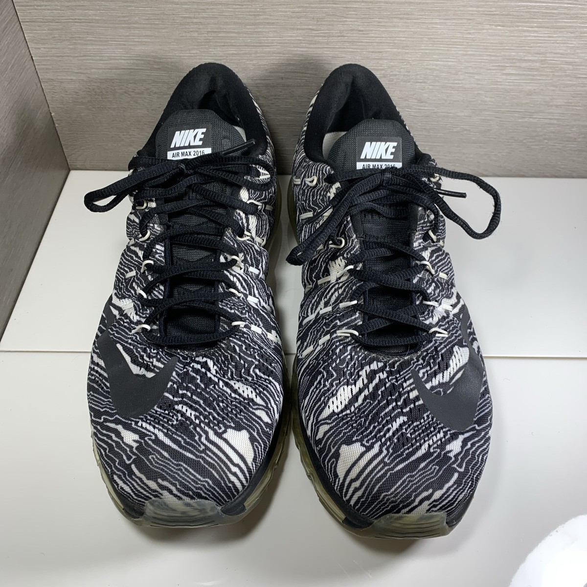 Nike Airmax 2016 Print size 14 Nike Air Max Print 2016 Oreo Zebra Vapormax 818135-100 Shoes  main image 2