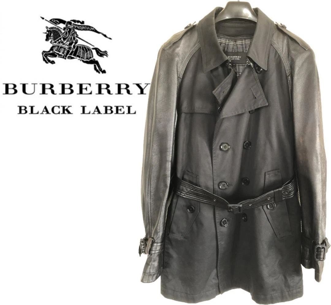 Burberry Leather Outer Shell Black Coats, Jackets & Vests for Men