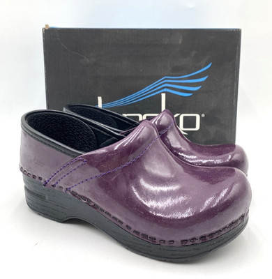 Dansko GITTE PATENT Women's NEW Slip-on Clogs Purple EU Size 31