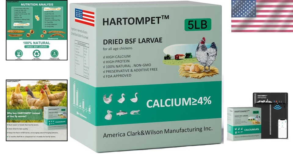 Sustainable 5 lbs Black Soldier Fly Larvae Treats - Perfect for Poultry - Image 2 of 4