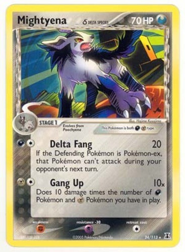 Mightyena (Delta) - 24/113 - Rare NM, English Pokemon EX Delta Species