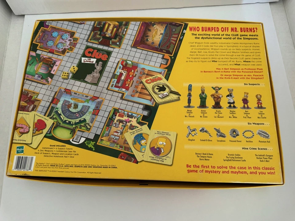 JUEGO DE MESA The Simpsons Clue Foto 4 de 4